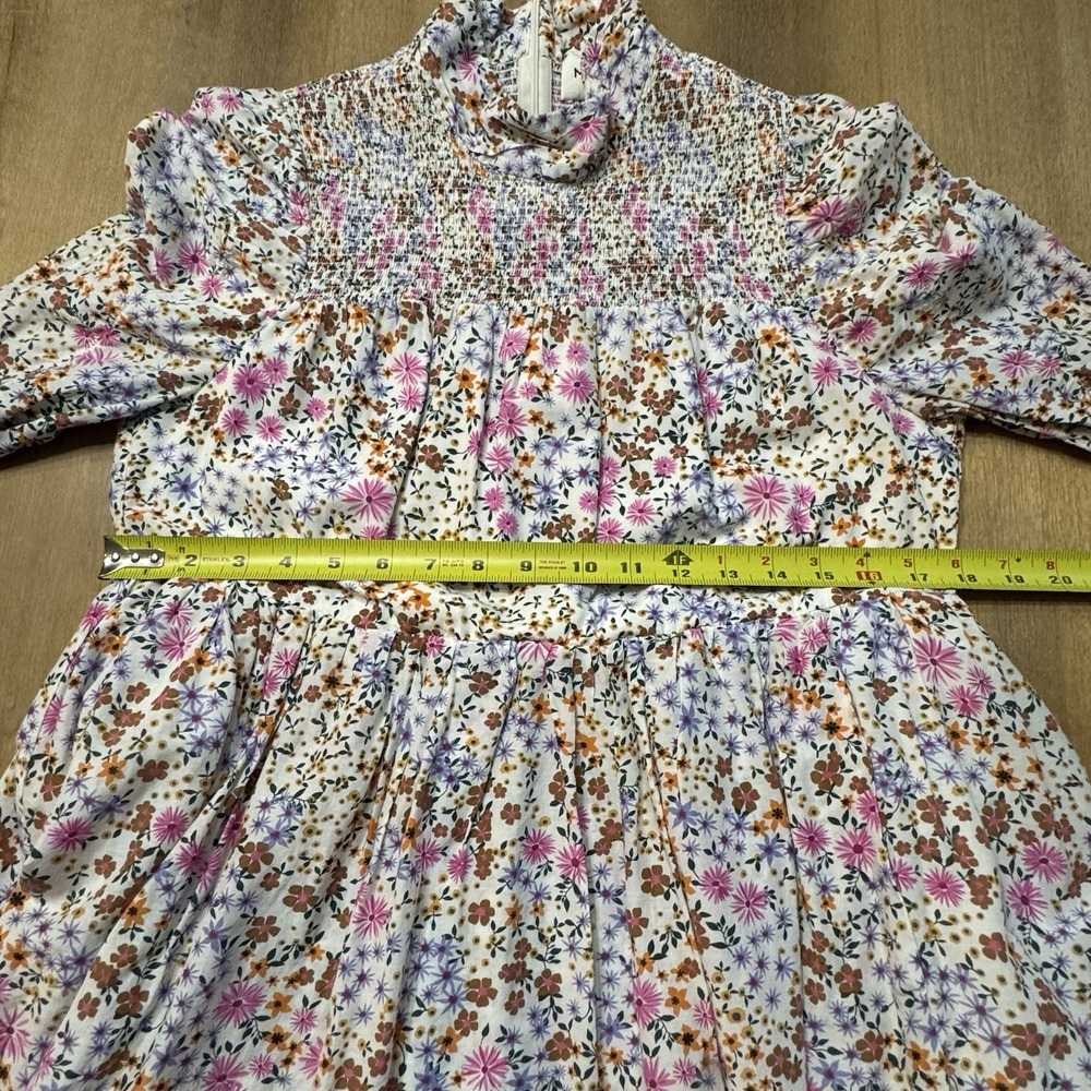 MUNTHE Long‎ Sleeve Mini Babydoll Dress Size 8 Silk Cotton Blend - Picture 7 of 16